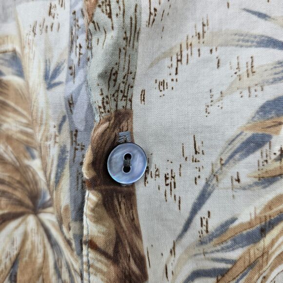 Tori Richard Shirt Mens Small Cotton Lawn Button Up Hawaiian Short Sleeve Floral - Picture 3 of 10